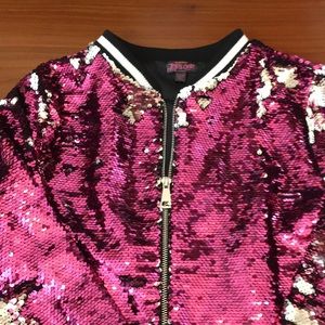 Sequin “flip” jacket